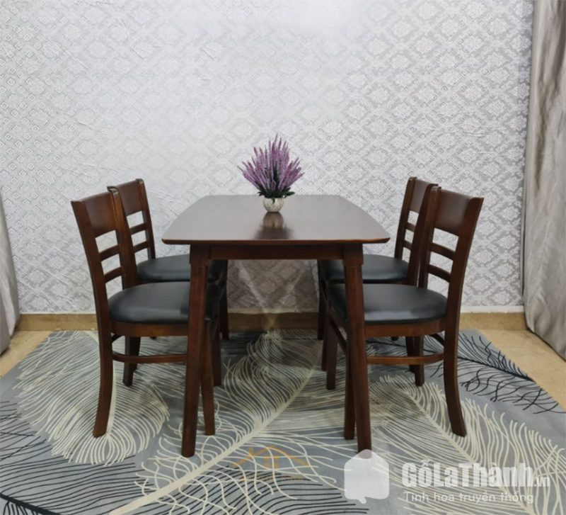 bàn ăn 4 ghế gỗ tự nhiên
