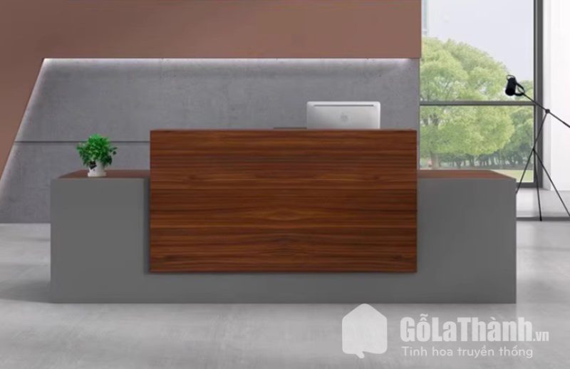 quầy lễ tân hiện đại thiết kế ấn tượng