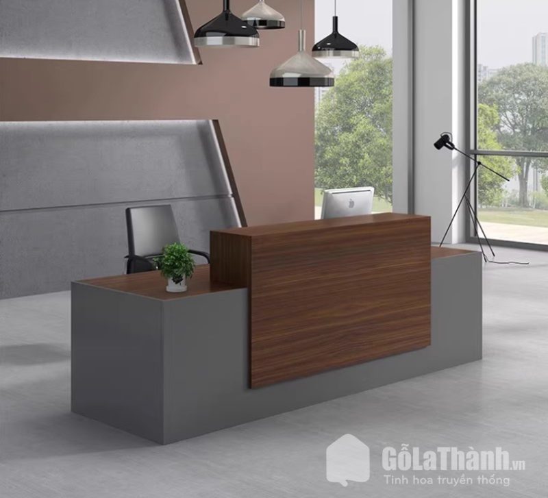 quầy lễ tân hiện đại thiết kế ấn tượng