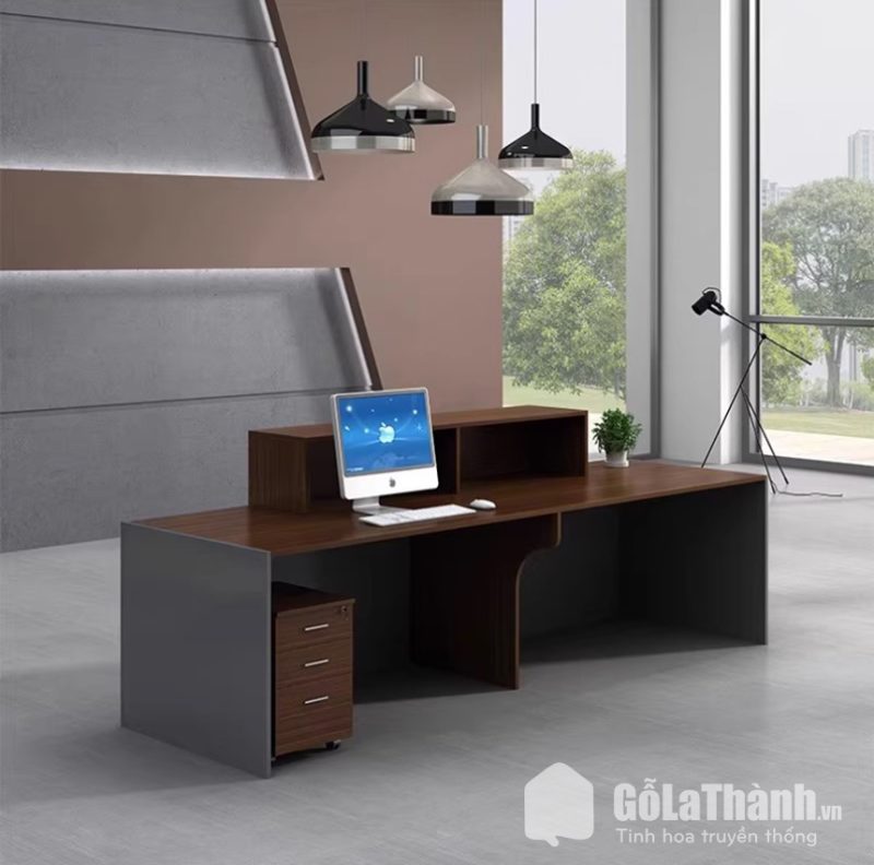 quầy lễ tân hiện đại thiết kế ấn tượng