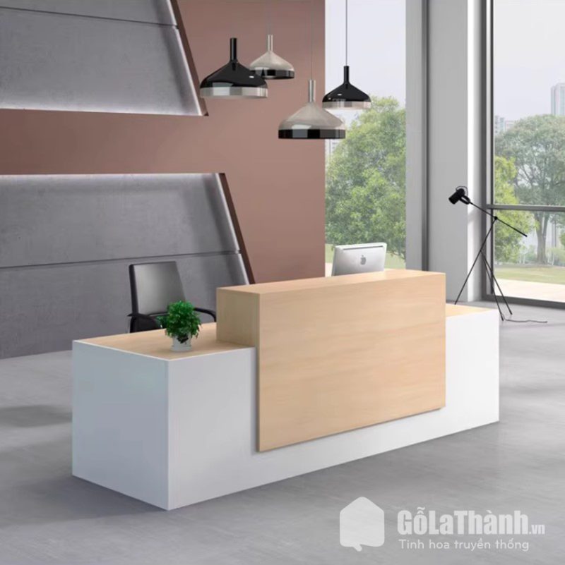 quầy lễ tân hiện đại thiết kế ấn tượng