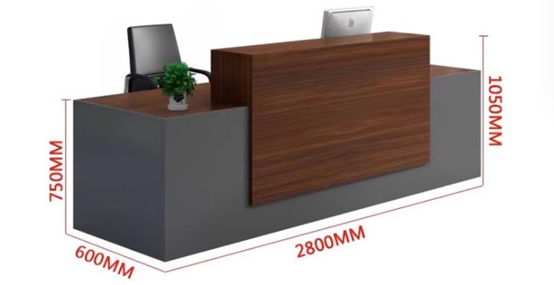 quầy lễ tân hiện đại thiết kế thanh lịch