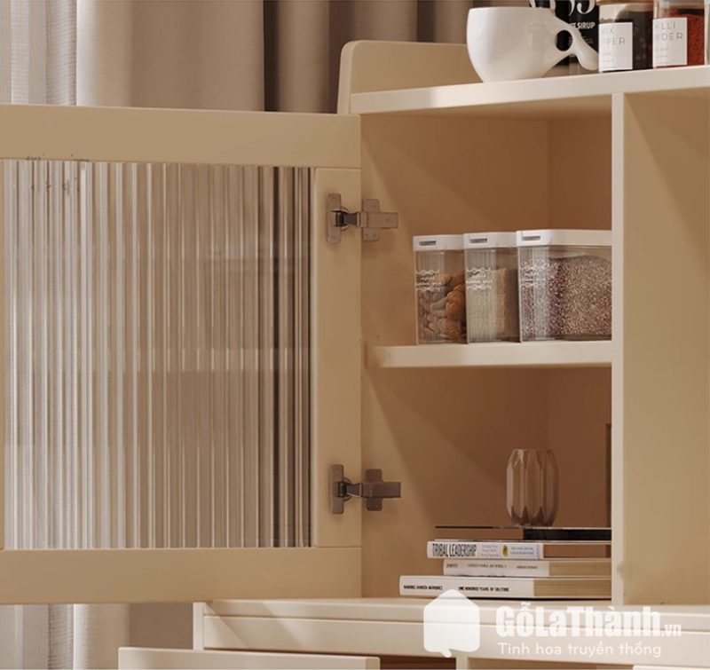 tủ bếp chân tròn thiết kế độc đáo