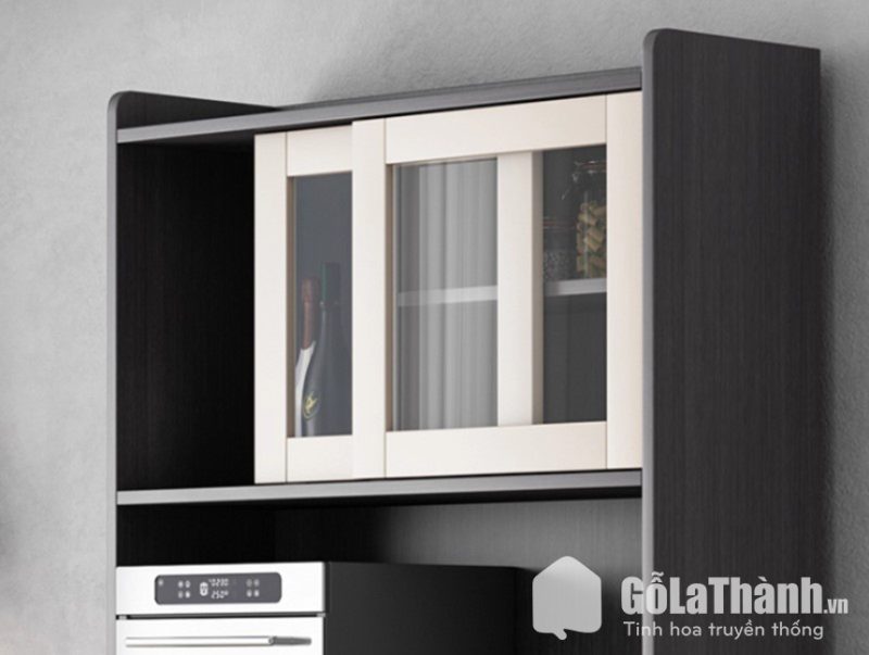tủ đồ nhà bếp cửa lùa cánh kính