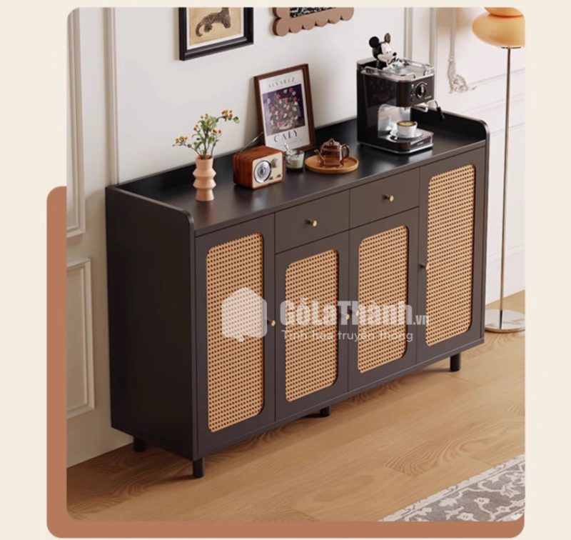 tủ gỗ để đồ kết hợp trang