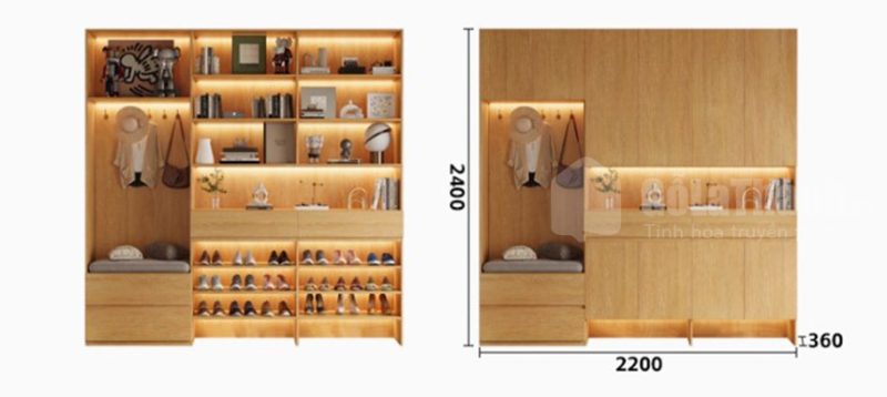 tủ áo kịch trần kích thước lớn