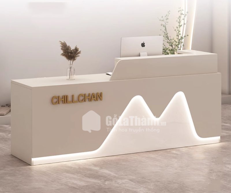 bàn quầy lễ tân chữ M
