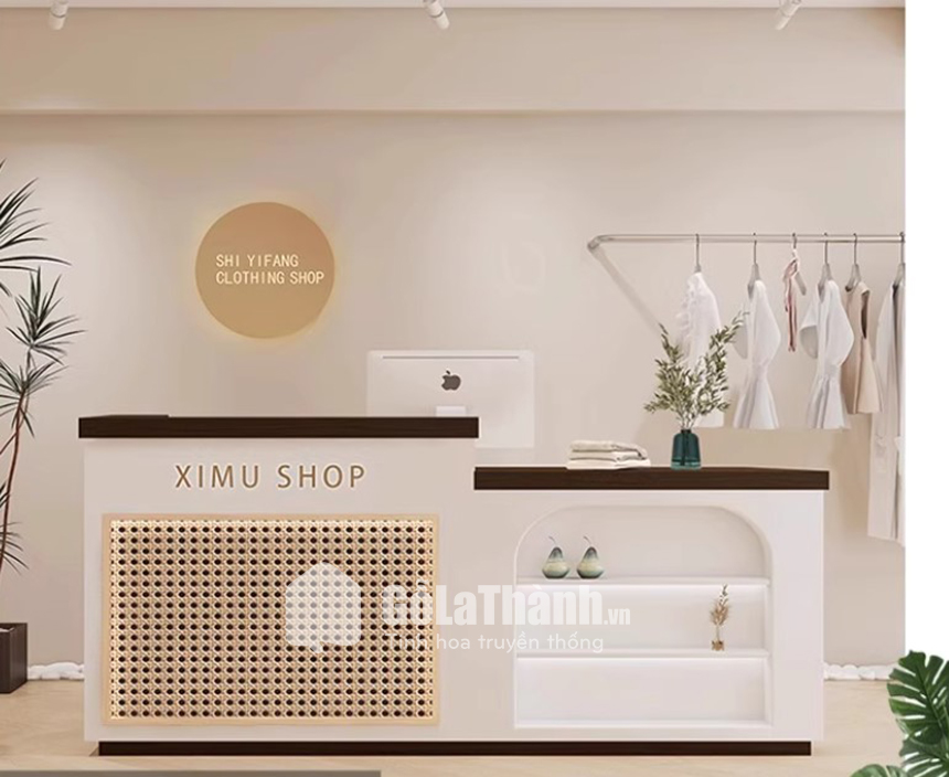 quầy lễ tân điểm mây lưới