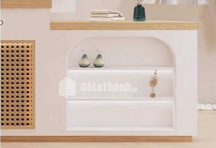 quầy lễ tân điểm lưới mây