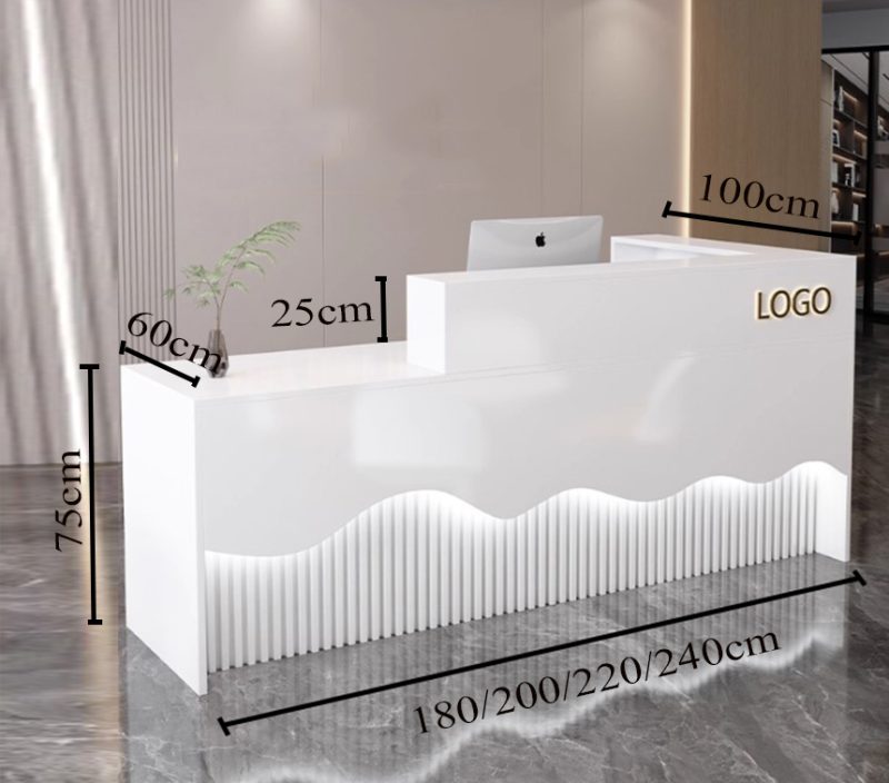 kích thước quầy lễ tân thanh lịch
