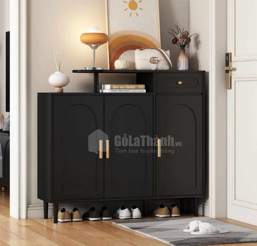 tủ để giày dép chân gỗ tự nhiên
