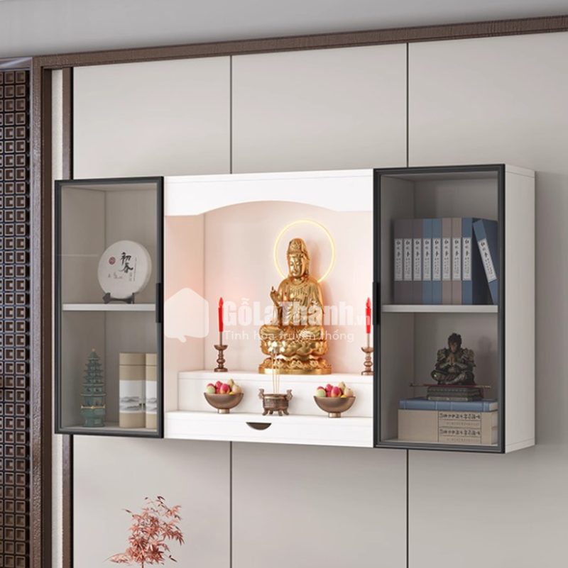 tủ thờ Phật treo tường hiện đại