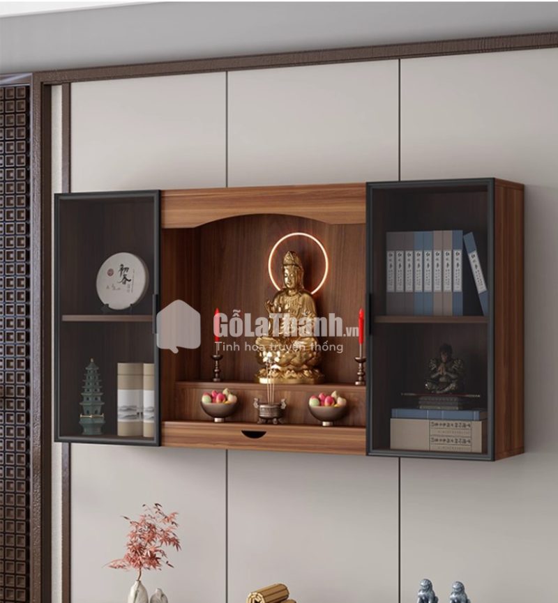 tủ thờ Phật treo tường hiện đại