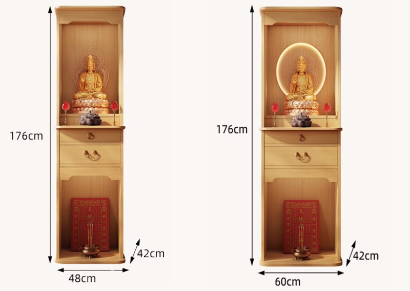tủ thờ 2 tầng gỗ công nghiệp
