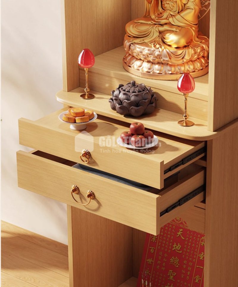 tủ thờ 2 tầng gỗ công nghiệp