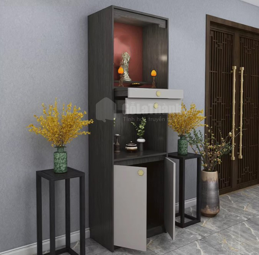 tủ thờ 2 tầng nhỏ gọn