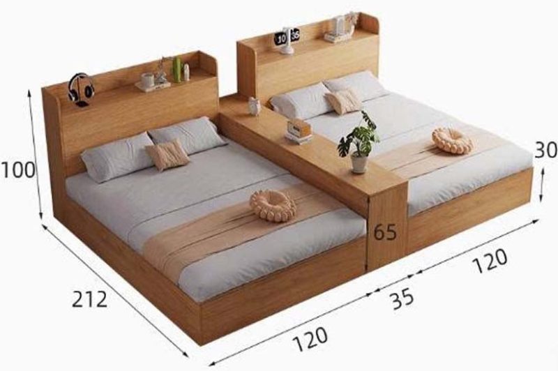 giường đôi gỗ công nghiệp cao cấp