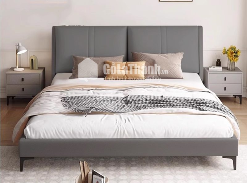 giường bọc đệm hiện đại sang trọng
