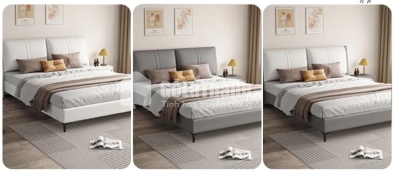 giường bọc đệm hiện đại sang trọng