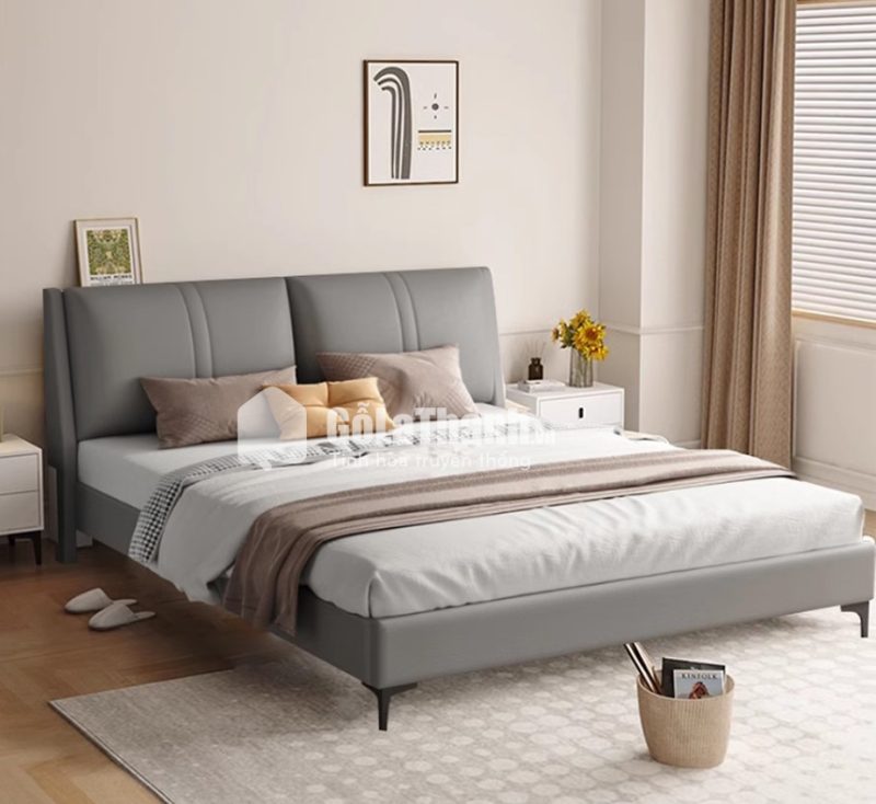 giường bọc đệm hiện đại sang trọng