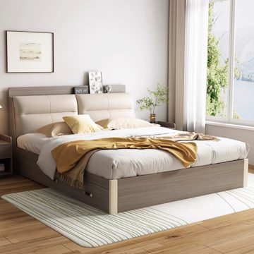 giường có đệm gối đầu giường