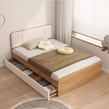 giường gỗ có ngăn kéo đơn giản
