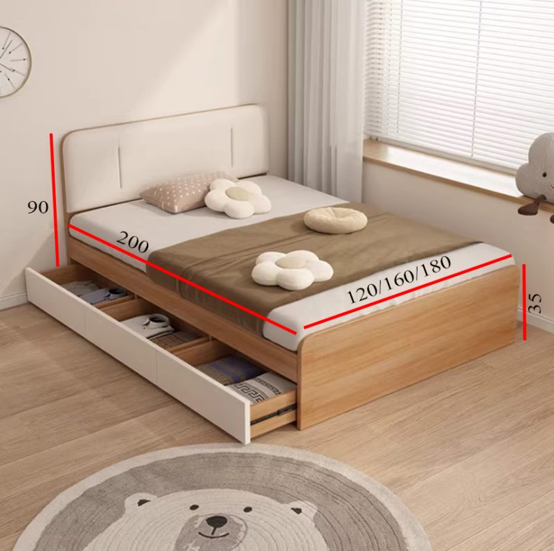 giường gỗ có ngăn kéo