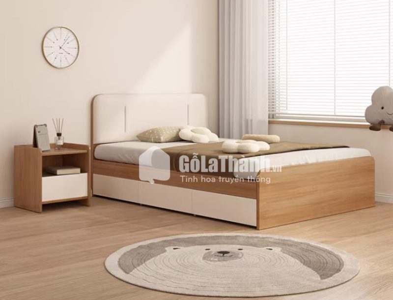 giường gỗ có ngăn kéo đơn giản