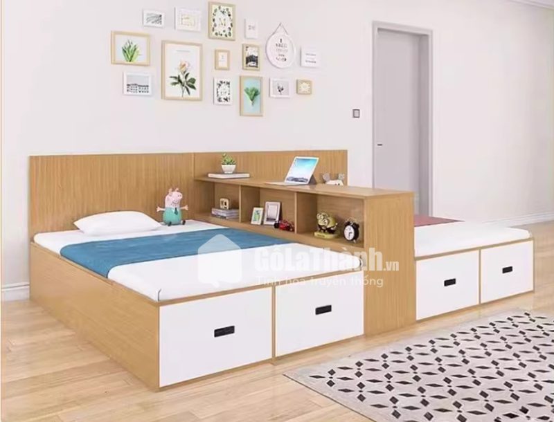 giường ngủ đôi có ngăn kéo cho bé