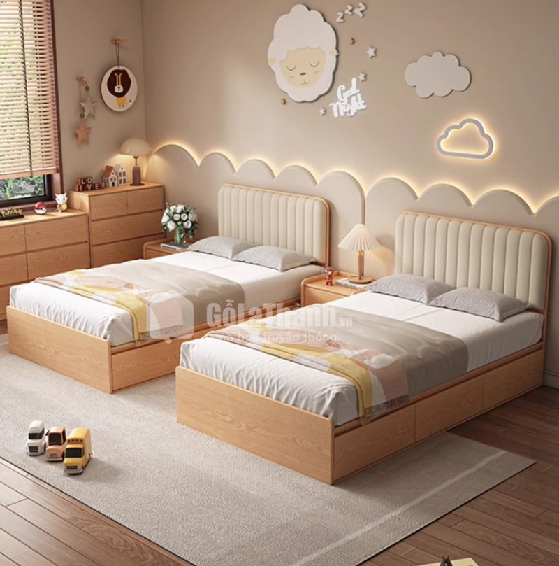 giường ngủ phong cách hiện đại gỗ MDF cao cấp
