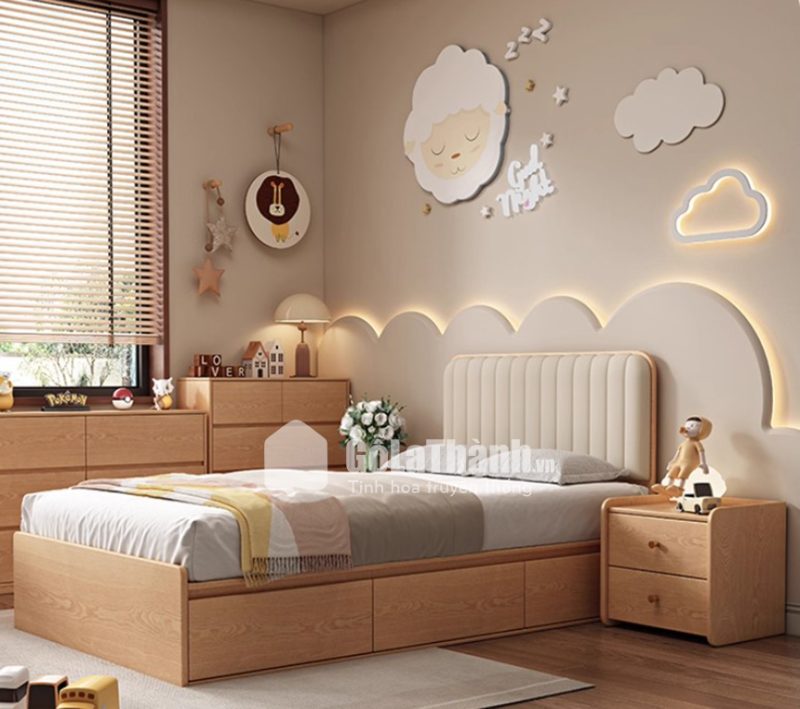 giường ngủ phong cách hiện đại gỗ MDF cao cấp