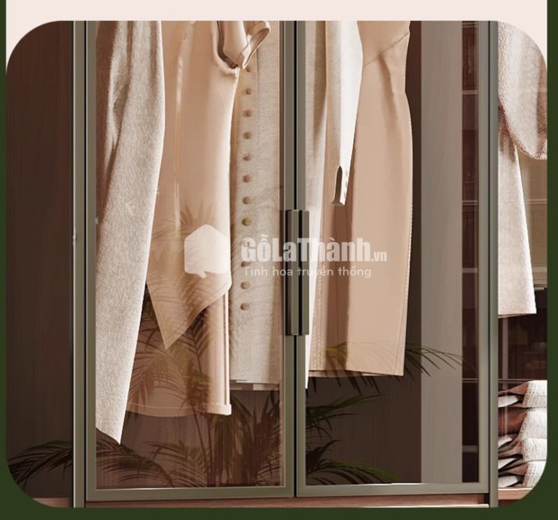 tủ áo cánh kính trong kích thước lớn
