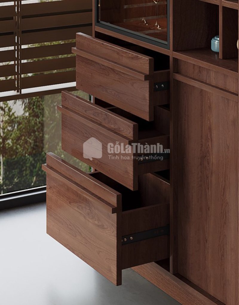 tủ rượu nhỏ gọn gỗ công nghiệp