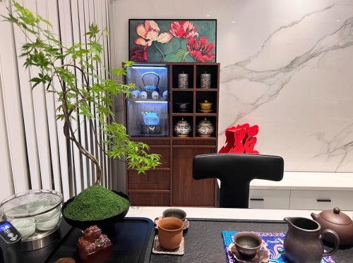 Tủ rượu nhỏ gọn gỗ công nghiệp kết hợp cánh kính GHT-51686 photo review