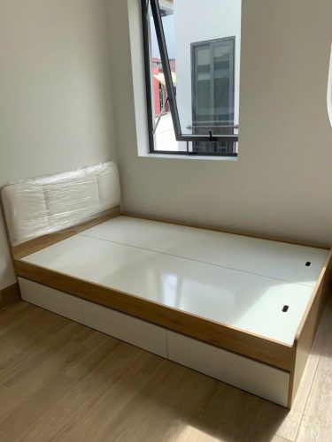 Giường gỗ có ngăn kéo đơn giản, nhỏ gọn GHT-529 photo review