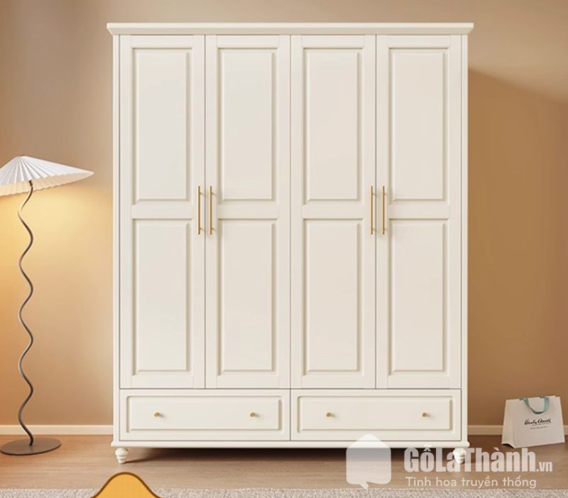 tủ quần áo gỗ sồi sang trọng