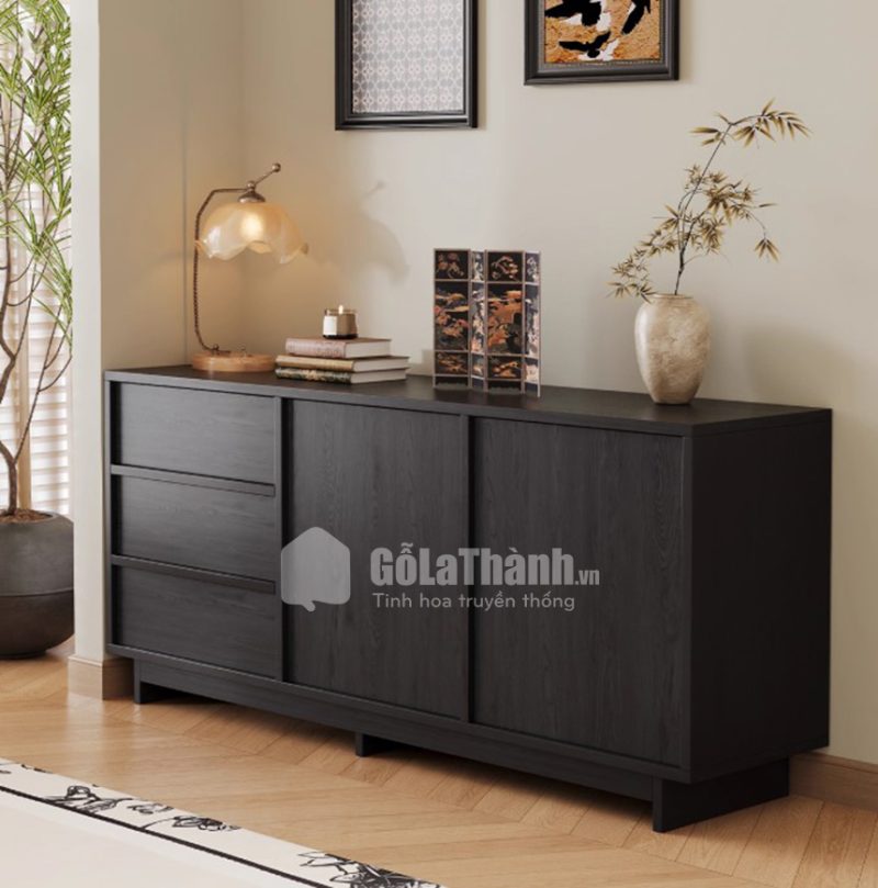 tủ trang trí phòng khách thanh lịch
