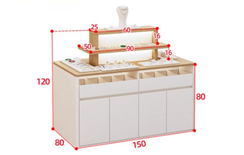 tủ trưng bày đồ trang sức sang trọng