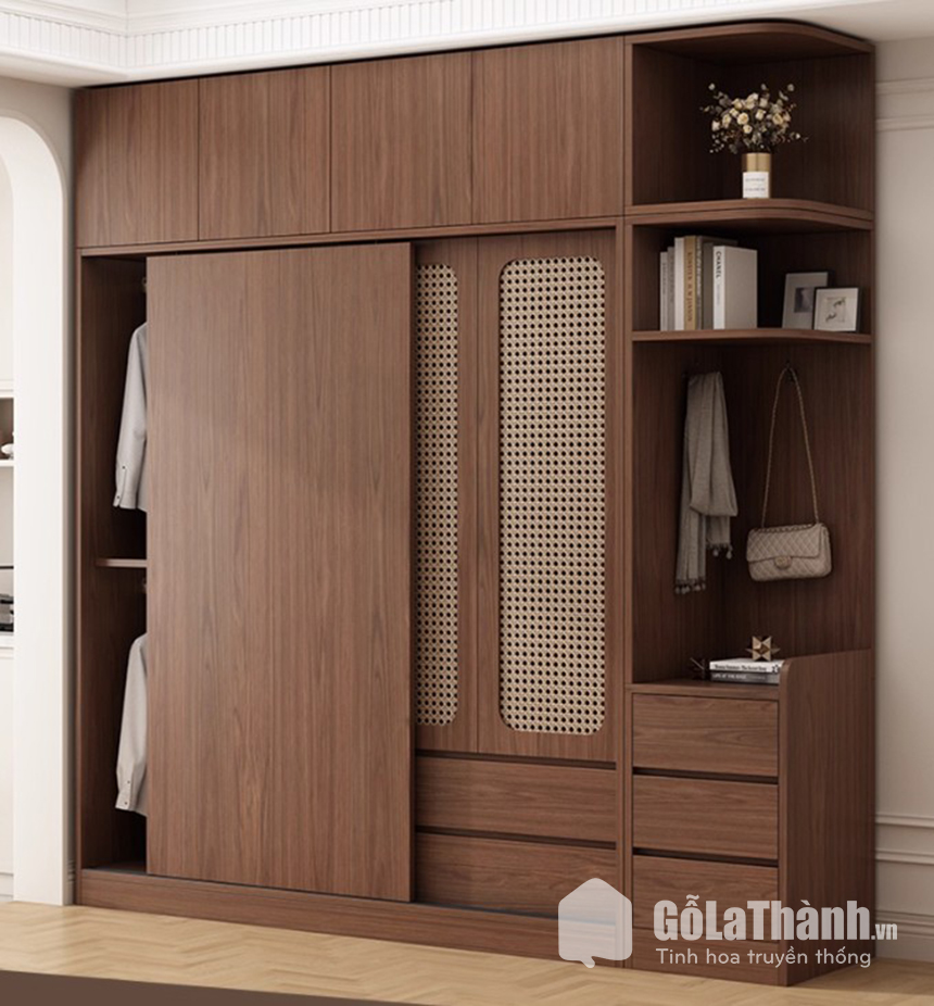 tủ áo kết hợp tủ đỉnh, tủ trang trí