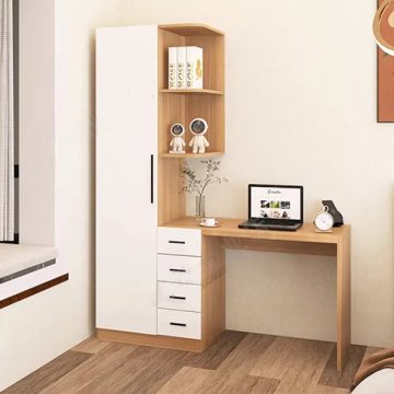 tủ áo nhỏ gọn kết hợp bàn làm việc