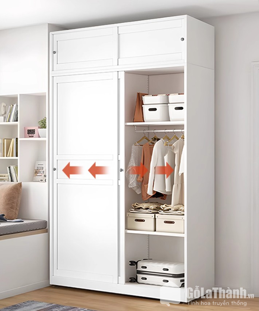 tủ quần áo 2 cánh lùa