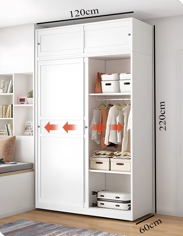 tủ quần áo 2 cánh lùa