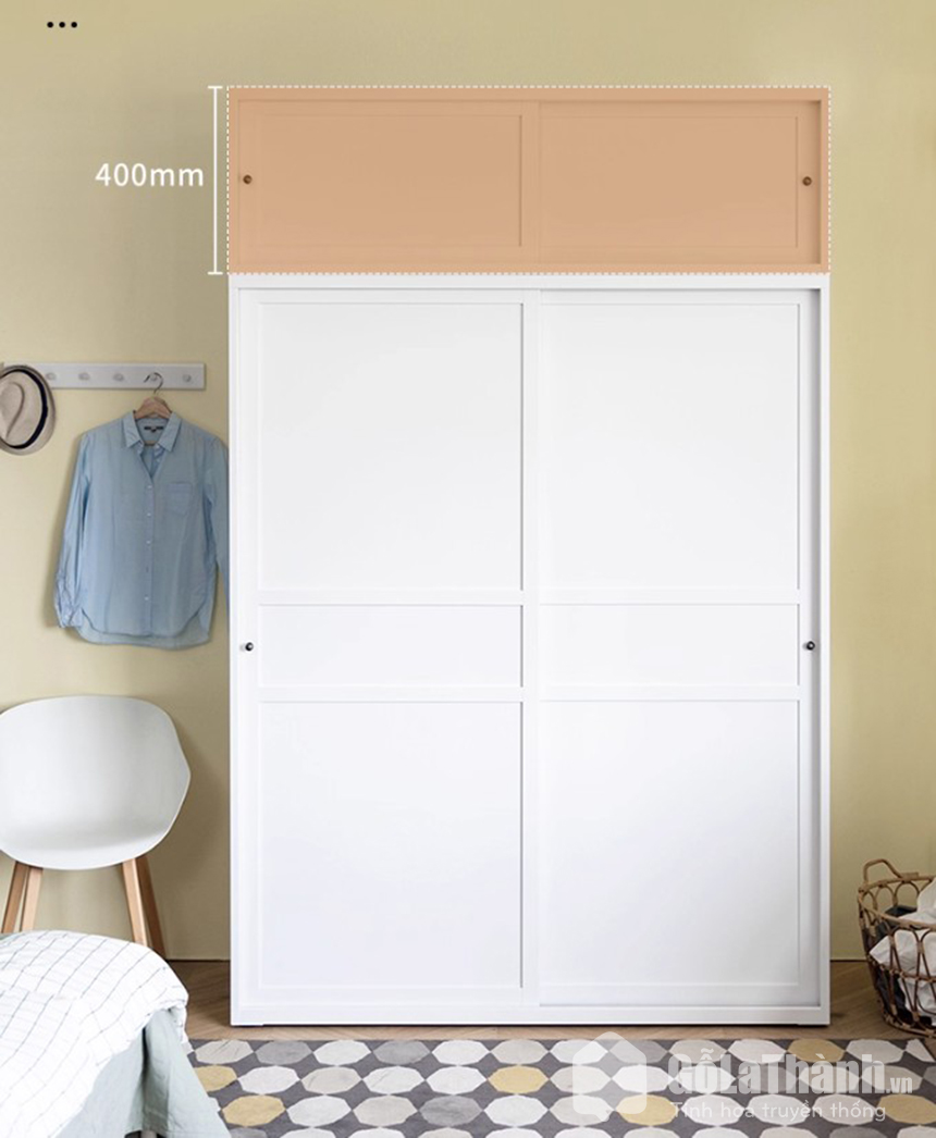 tủ áo 2 cánh lùa