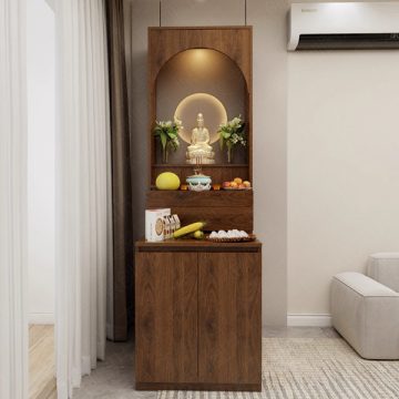 tủ thờ dáng vòm mềm mại