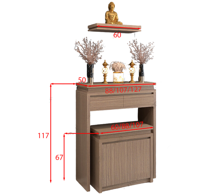 tủ thờ hiện đại gỗ công nghiệp