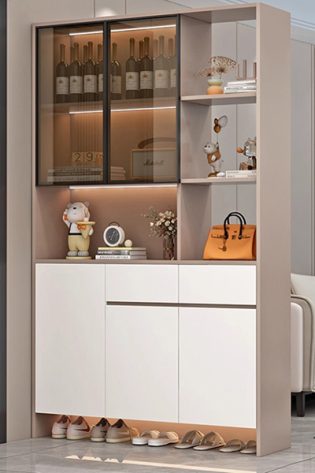 tủ để giày kết hợp kệ rượu
