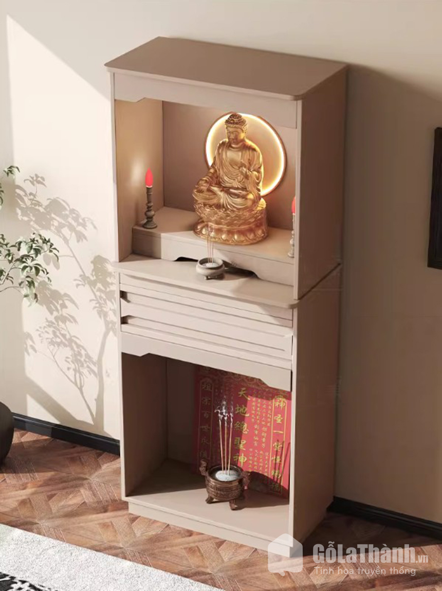 Tủ thờ 2 tầng đẹp gỗ công nghiệp