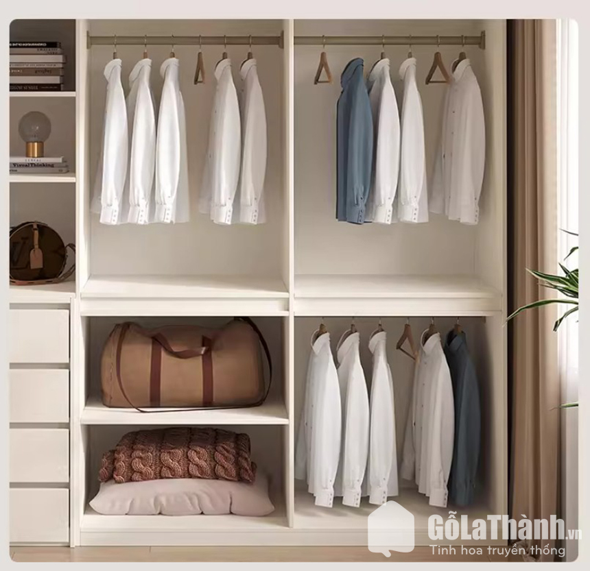 tủ áo cánh mở kết hợp tủ ngăn kéo