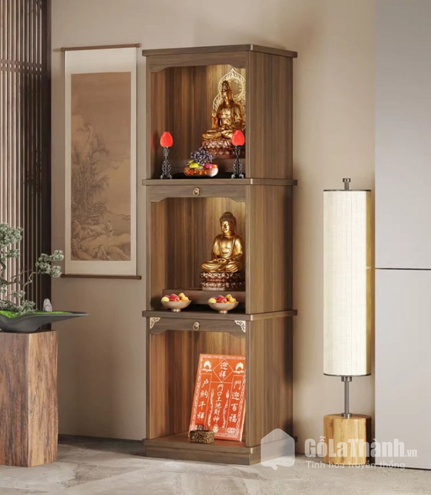 tủ thờ gỗ công nghiệp 3 tầng