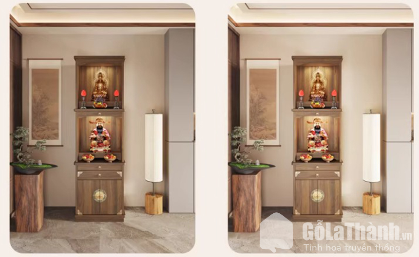 tủ thờ gỗ công nghiệp 3 tâng